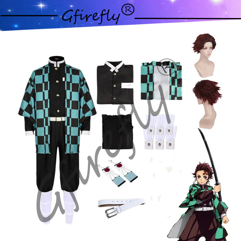 Anime Cosplay With Mask - 카마도 탄지로 코스프레 코스튬, 카타나 검