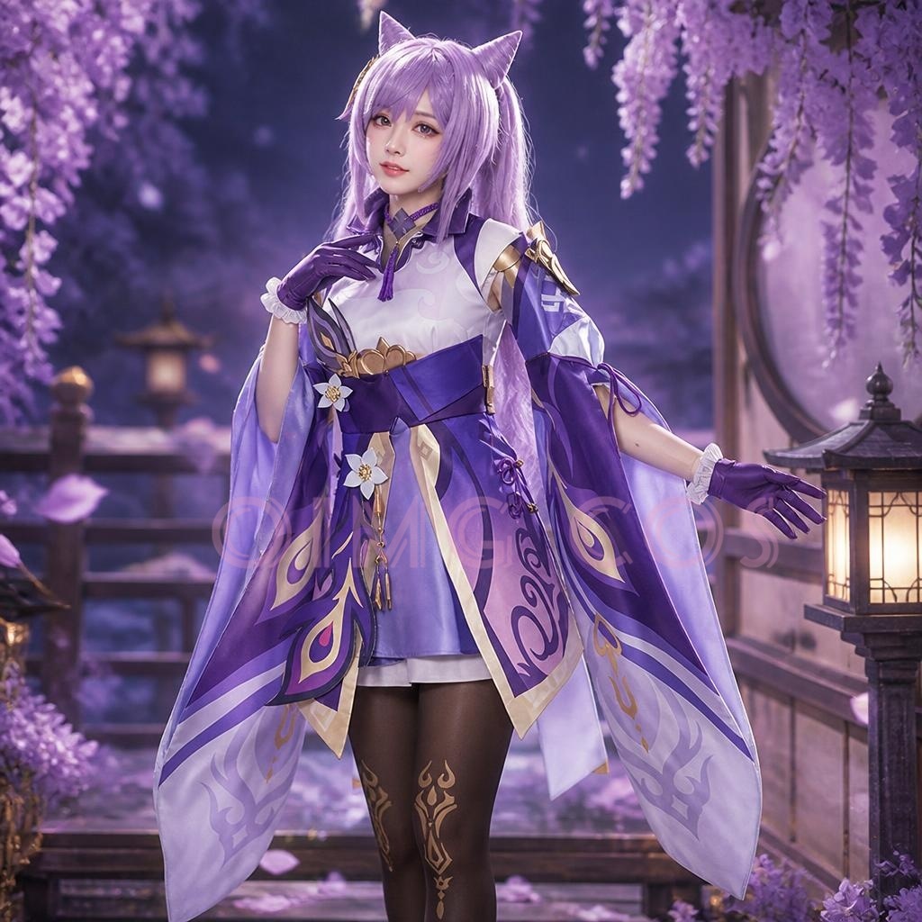 Anime Cosplay In Chinese - Genshin Impact Keqing 코스프레 의상 유니폼