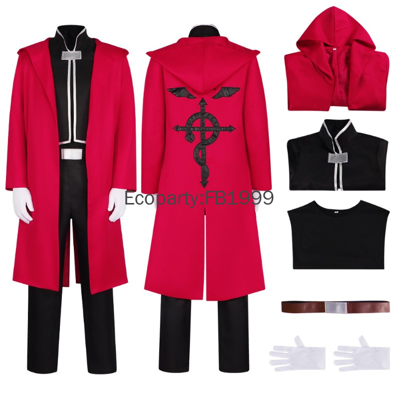 Fullmetal Alchemist Coat - 애니메이션 연금술사 에드워드 엘릭 코스프레 코스튬,