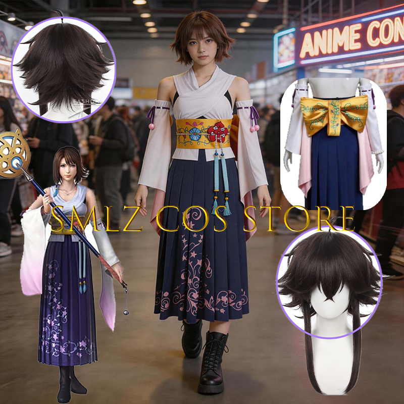 Anime Cosplay Girl Costume - Smlz FFX 유나 코스프레 애니메이션 FF10