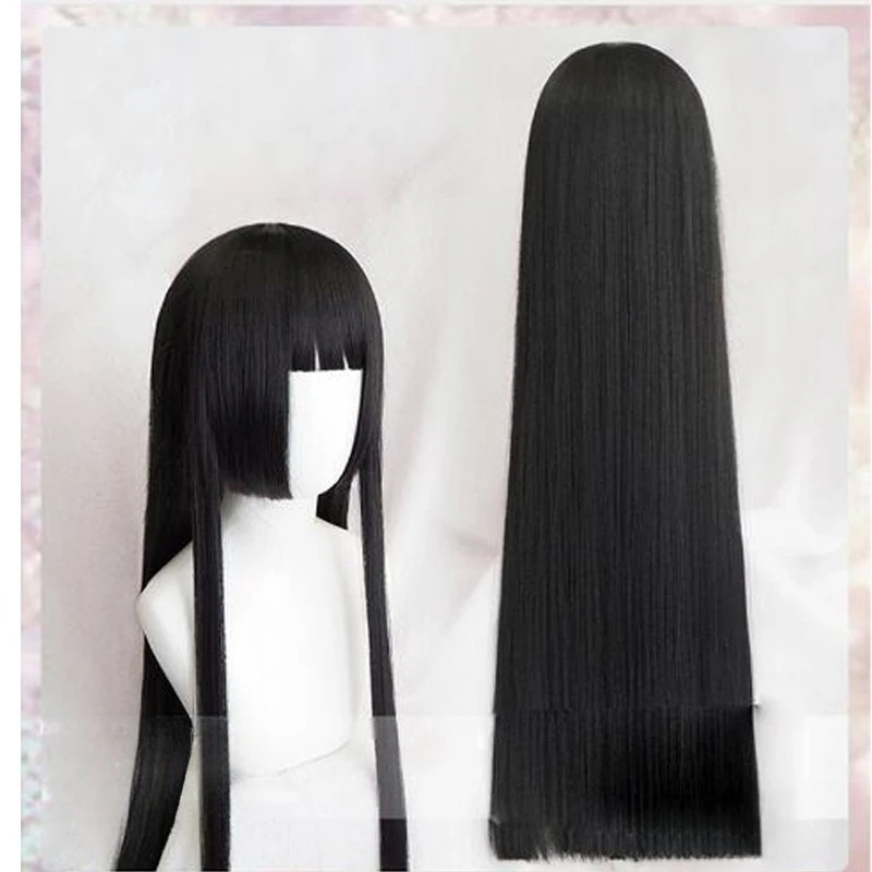 Anime Cosplay Yumeko - 100cm 유메코 자바미 코스프레 가발 블랙