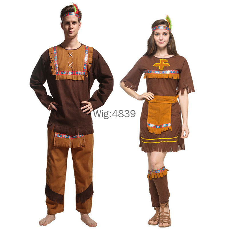 Anime Cosplay For Couples - 할로윈 의상 성인 커플 인도 원주민