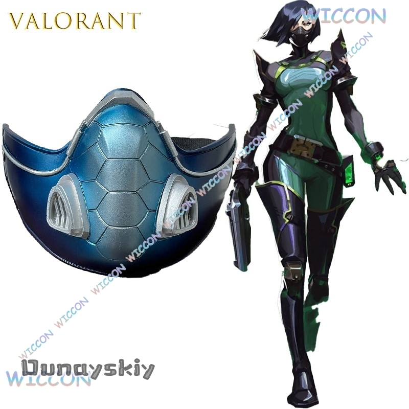 Anime Cosplay Face - Valorant Viper 스네이크 마스크 가발 코스프레