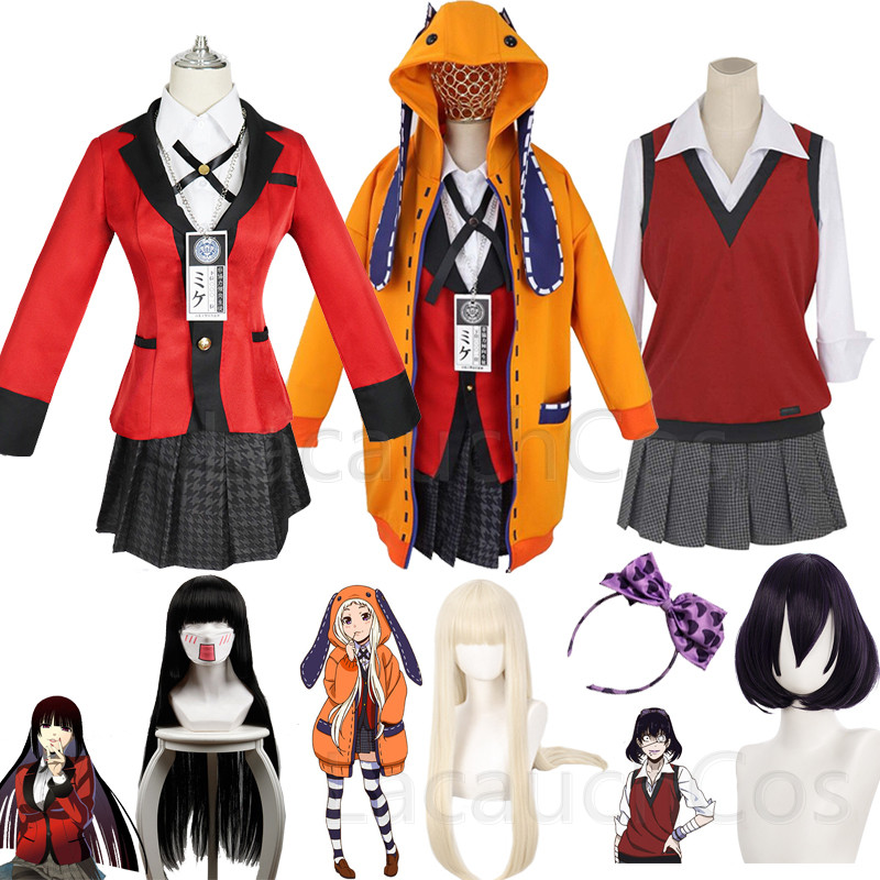 Anime Cosplay Yumeko - 애니메이션 미친 흥분 Jabami Yumeko Cosplay
