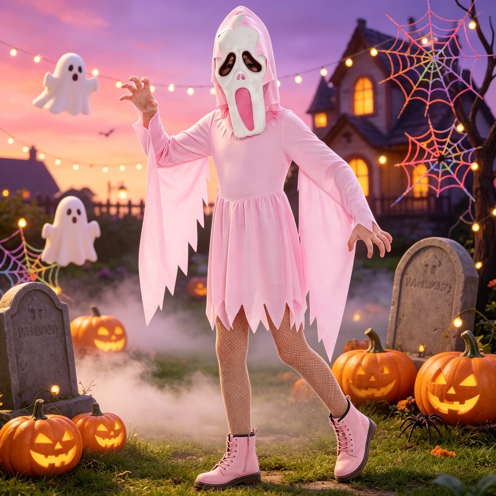 할로윈 유령 가면 코스튬, 연극 무대 공연 의상, 할로 - Anime Cosplay Face 리뷰 및 가격