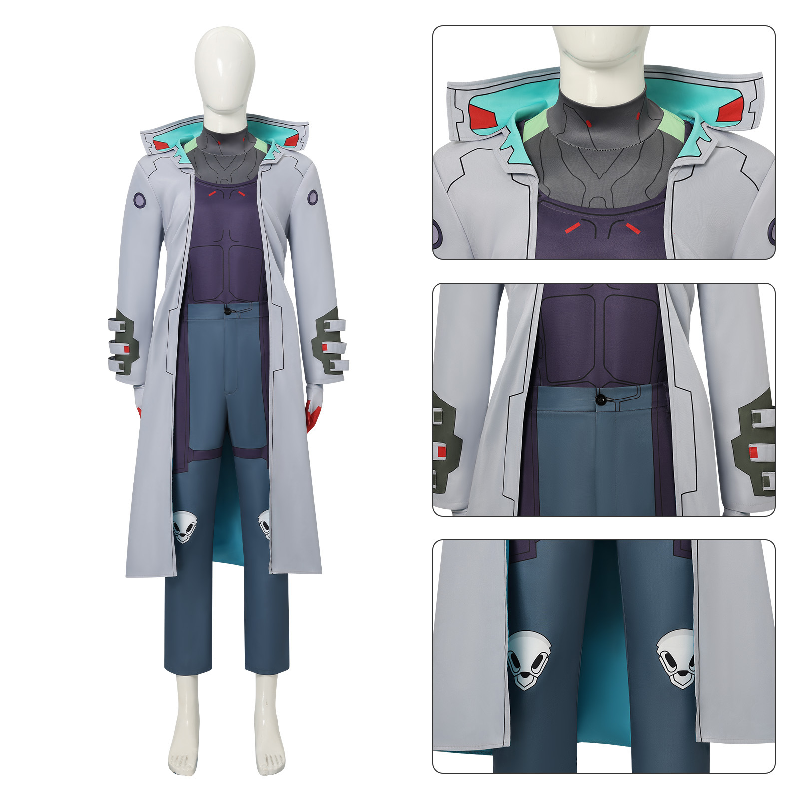 탈리아 양과 약한 킹슬리 코스프레 의상, 사이버펑크 에 - Anime Cosplay For Couples 리뷰 및 가격