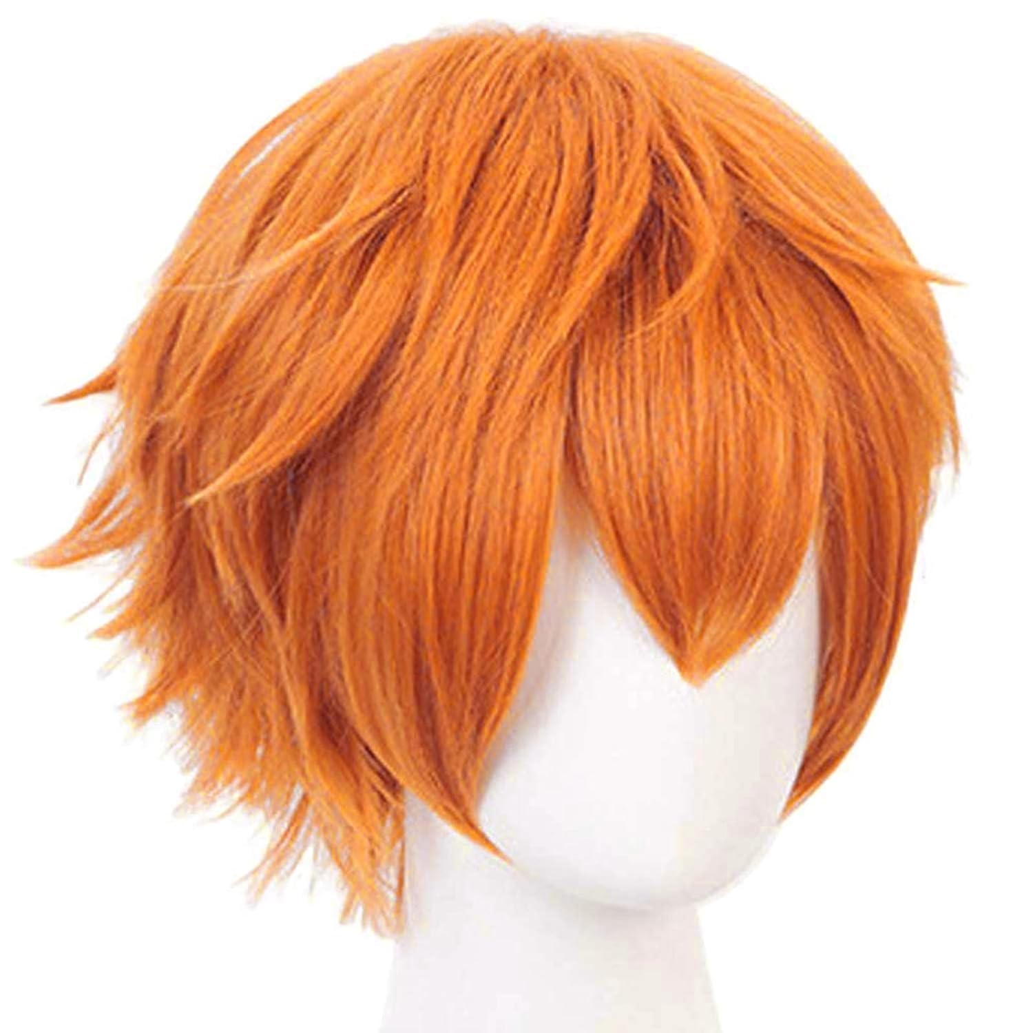 남자를위한 짧은 오렌지 가발 할로윈을위한 오렌지 코스프 - Anime Cosplay Orange Hair 리뷰 및 가격