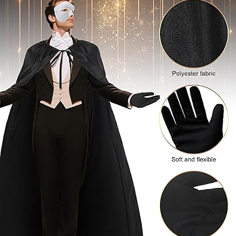 4 Pcs 고딕 마술사 드레스업 세트 하프 페이스 마스 - Anime Cosplay Face 리뷰 및 가격
