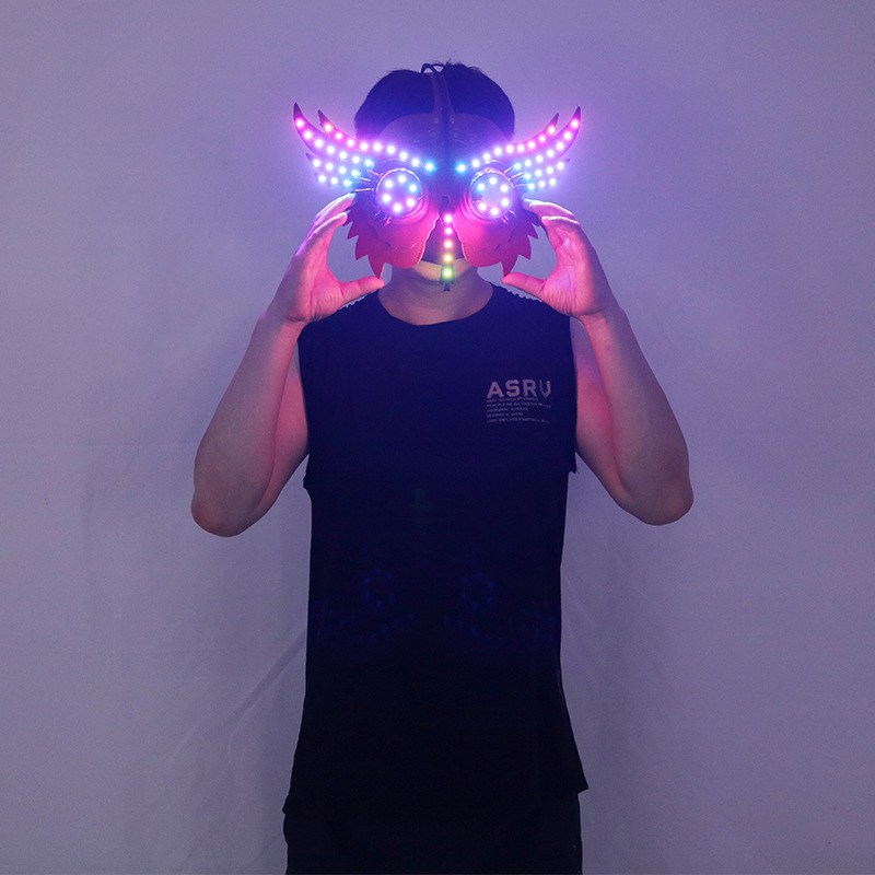 할로윈 LED 부엉이 마스크, 야광 헤드 마스크, 다채 - Anime Cosplay Face 리뷰 및 가격