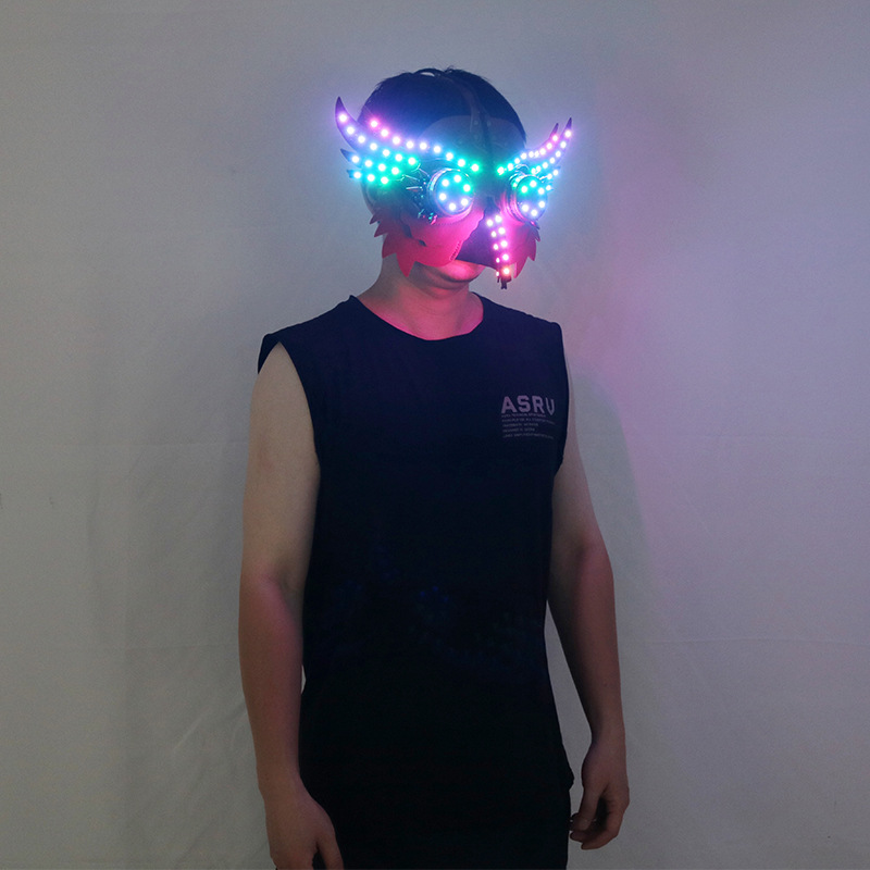 할로윈 LED 부엉이 마스크, 야광 헤드 마스크, 다채 - Anime Cosplay Face 리뷰 및 가격