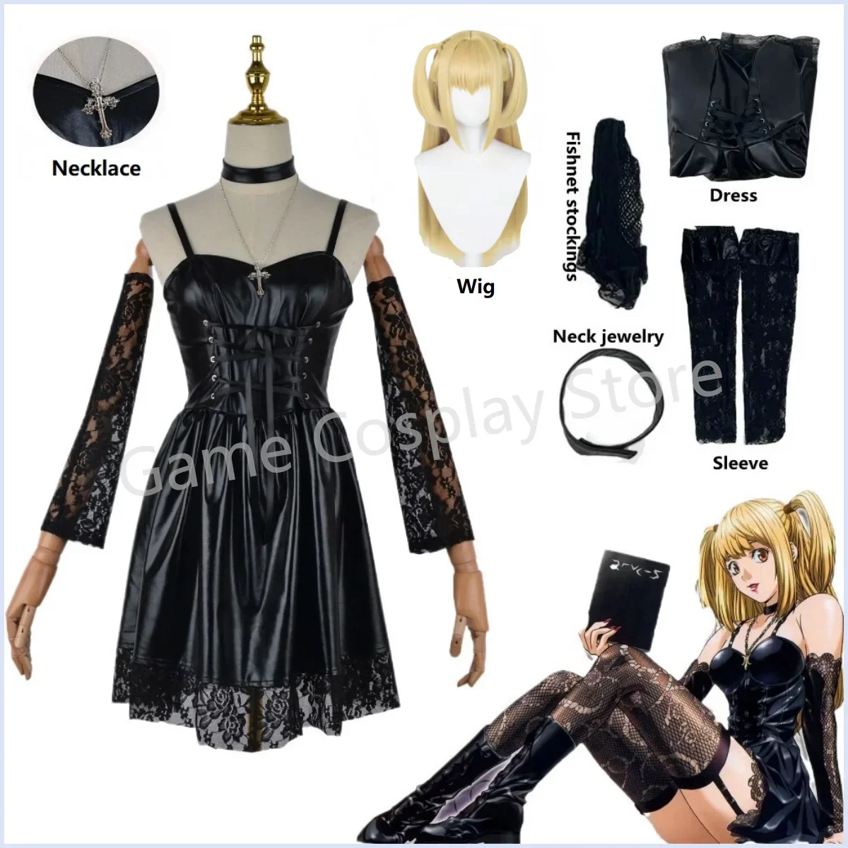 Misa Amane 코스프레 의상 데스 노트 Cos 모 - Anime Cosplay Yumeko 리뷰 및 가격