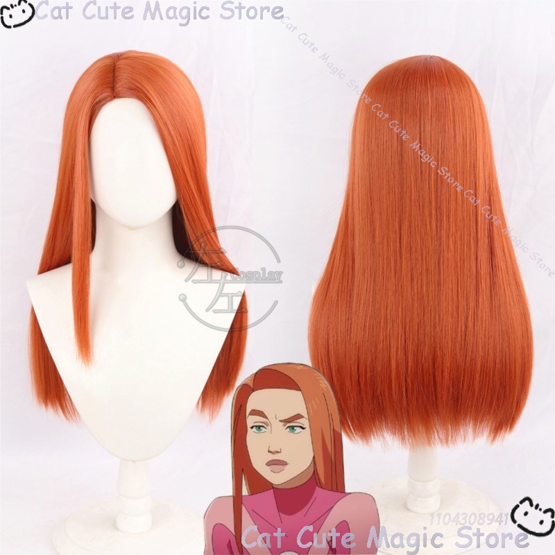사만다 이브 윌킨스 아톰 이브 애니메이션 인빈시블 코스 - Anime Cosplay Orange Hair 리뷰 및 가격
