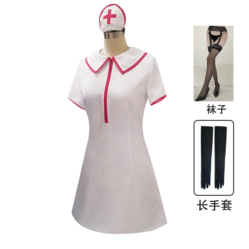 파워 마키마 코스프레 의상 가발 롱 자켓 코트 블랙 슈 - Anime Cosplay Makima 리뷰 및 가격